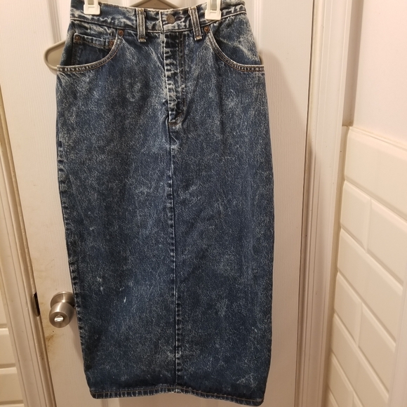 Levi's Dresses & Skirts - Vintage Levi’s Denim Midi Skirt Made in USA High Rise Size 9